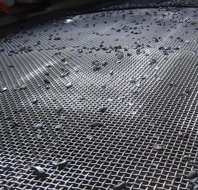 Zwart geweven breekmachine trillende zeef scherm mesh rock shaker hoog koolstofstaal 65 mangaan 0